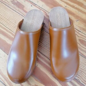 M.Gemi Wooden Clogs, Leather size 39